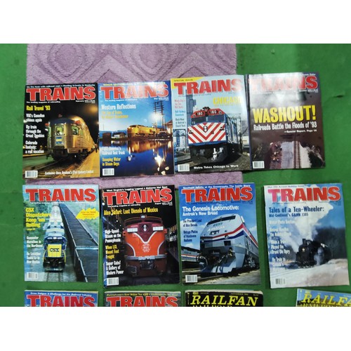 162 - Large quantity of Railway and Railroad magazines, various issues mostly from 1990s