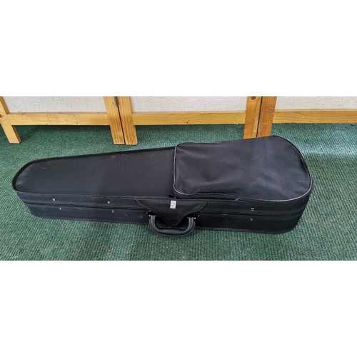 493 - Junior violin in excellent condition, appears to have no use in original case and comes along with b... 