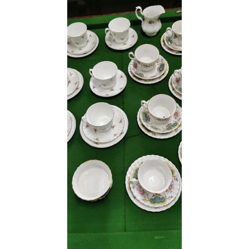 494 - Quantity of various part tea sets inc Gainsborough, Mayfair, Charlotte Rose, Royal Albert and Hudson... 