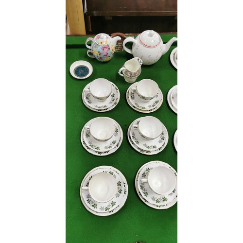 494 - Quantity of various part tea sets inc Gainsborough, Mayfair, Charlotte Rose, Royal Albert and Hudson... 