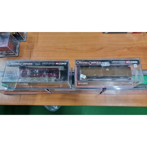 18 - Quantity of 5x corgi original omnibus busses all limited edition in original boxes as new see model ... 