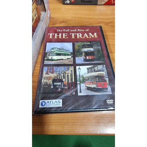 20 - Corgi the original Omnibus Fletham Tram 1:76 boxed as new with a new and sealed tram dvd