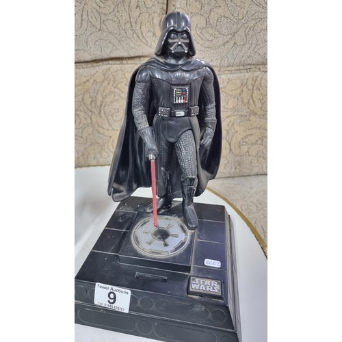 9 - Vintage Star Wars battery powered animated money box with batteries in working order cap for money b... 