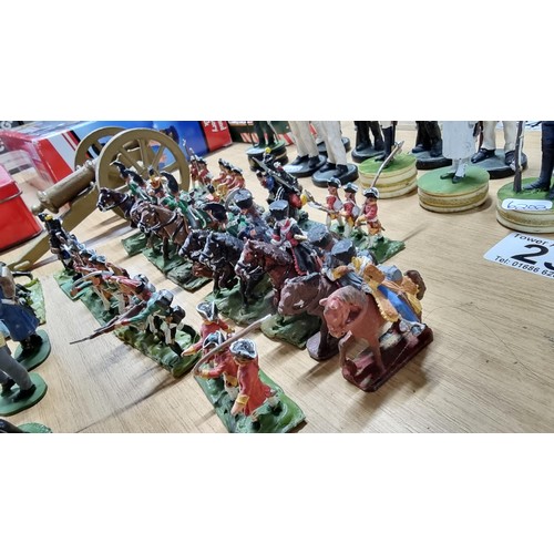 18 - Large collection of various lead metal soldiers inc a quantity on horseback ( Calvary) various maker... 