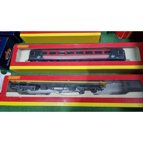 30 - Quantity of boxed OO gauge rolling stock and coaches inc a GWR pannier tank body makers Hornby Bachm... 