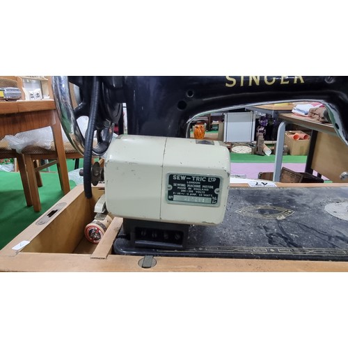 47 - Singer 99k sewing machine converted to electric with pedal