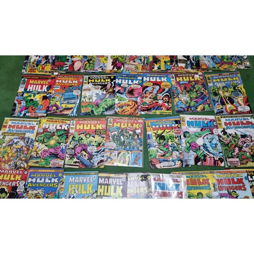 63 - Very large collection of approx 129 issues of the mighty world of Marvel magazines from 1973 - 1979 ... 