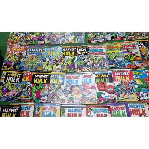 63 - Very large collection of approx 129 issues of the mighty world of Marvel magazines from 1973 - 1979 ... 