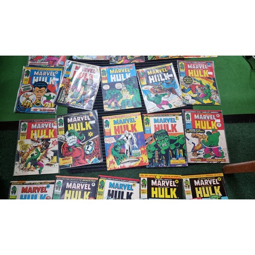 63 - Very large collection of approx 129 issues of the mighty world of Marvel magazines from 1973 - 1979 ... 