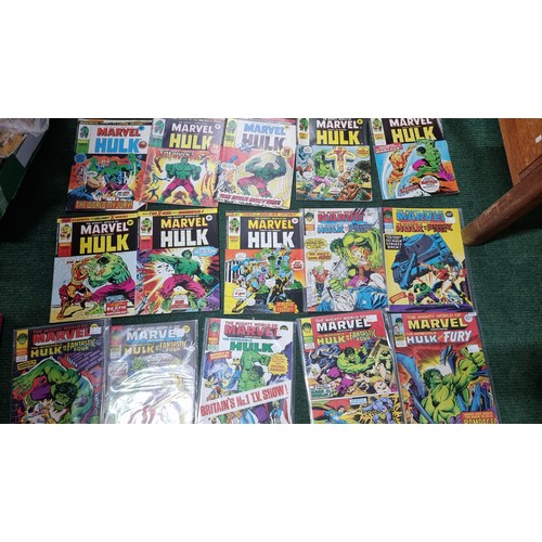 63 - Very large collection of approx 129 issues of the mighty world of Marvel magazines from 1973 - 1979 ... 