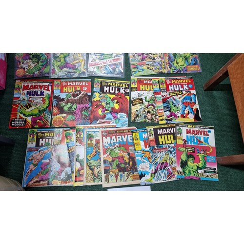 63 - Very large collection of approx 129 issues of the mighty world of Marvel magazines from 1973 - 1979 ... 