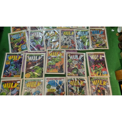 64 - Large collection of approx 56x vintage Hulk comic magazines most issues from 1979 - 1980 plus 11 oth... 