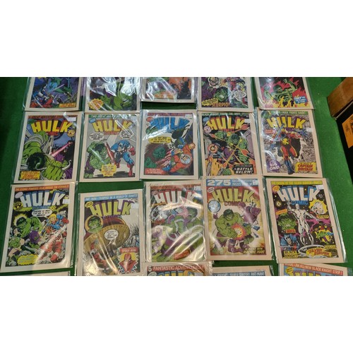 64 - Large collection of approx 56x vintage Hulk comic magazines most issues from 1979 - 1980 plus 11 oth... 