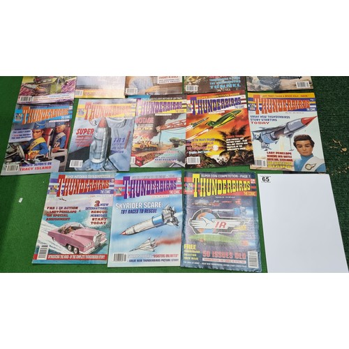 65 - Approx. 38x Thunderbird comic magazines all from the early 1990's in good condition