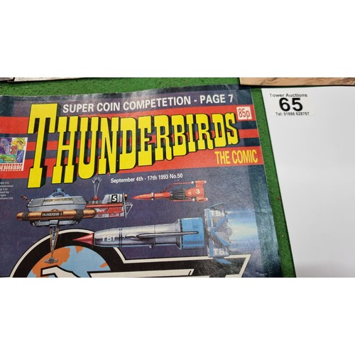 65 - Approx. 38x Thunderbird comic magazines all from the early 1990's in good condition