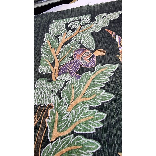 74 - Early vintage Thailand hand painted silk presenting excellent detail and colours always been stored ... 