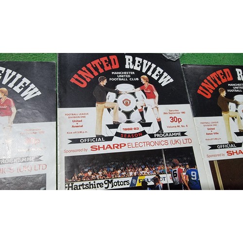 79 - Approx. 36x vintage football programs mostly for manchester United from the 80's and 90's along with... 