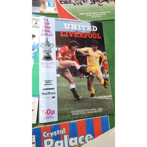 79 - Approx. 36x vintage football programs mostly for manchester United from the 80's and 90's along with... 