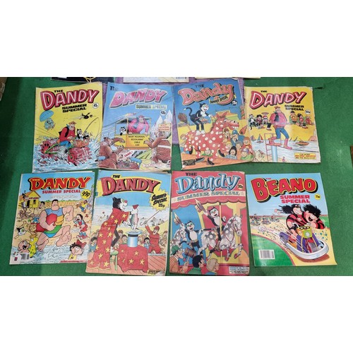 80 - 26x vintage large Beano and Dandy Beezer comics holiday specials all issued by DC Thompson