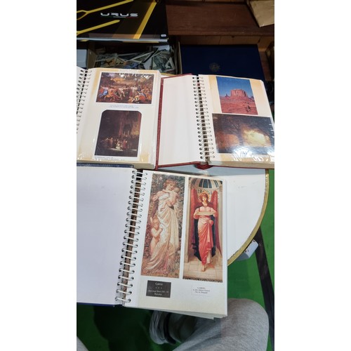 89 - 3x postcard albums, each one is complete to the end with photographic postcards all are very well or... 