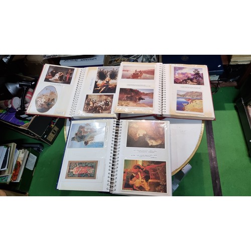 89 - 3x postcard albums, each one is complete to the end with photographic postcards all are very well or... 