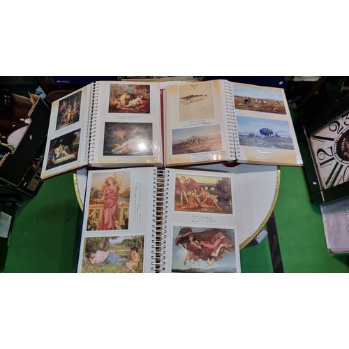 89 - 3x postcard albums, each one is complete to the end with photographic postcards all are very well or... 