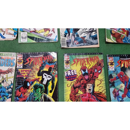 91 - Approx. 30x various vintage comic magazines inc a large quantity of DC and Marvel comics inc Spiderm... 