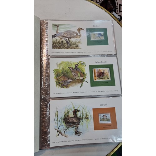 97 - Large album of birds of the world stamp collection complete to the end with mint stamps with COA Feb... 