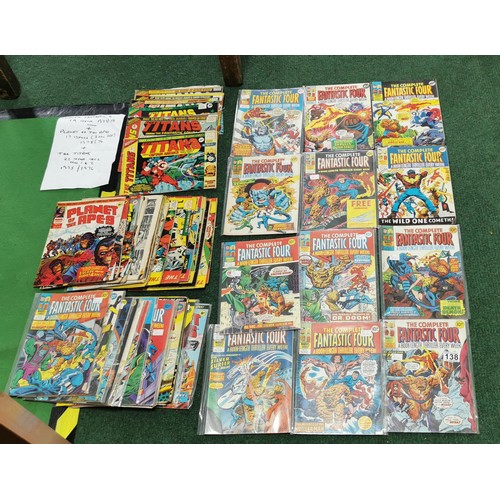 138 - 3x sets of vintage comics inc complete set of Fantastic 4 with 19x issues from 1977 to 1978 along wi... 