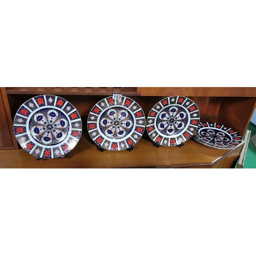 153 - 6x Royal Crown Derby - Old Imari 1128 dinner plates, most appear to be Seconds. All in excellent cle... 