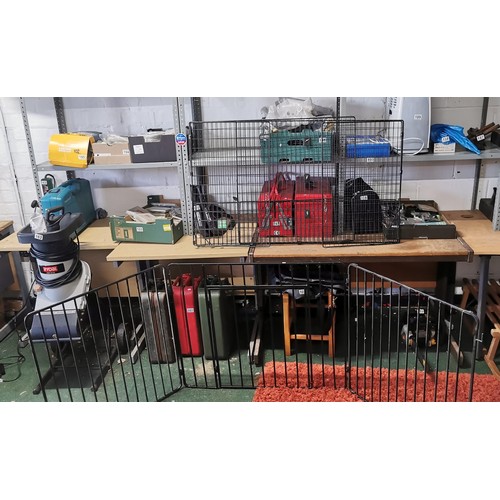 156 - 2x large metal dog/ pet guard cage, ideal for use in a vehicle etc. Measurements of the larger guard... 