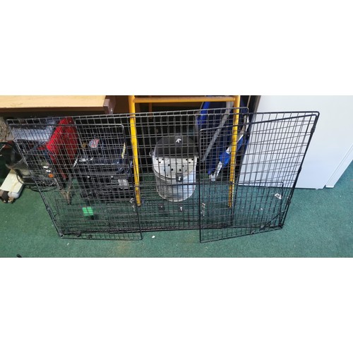 156 - 2x large metal dog/ pet guard cage, ideal for use in a vehicle etc. Measurements of the larger guard... 