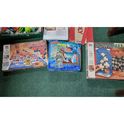 112 - Large quantity of various games inc vintage board games inc a Monopoly game along with a quantity of... 