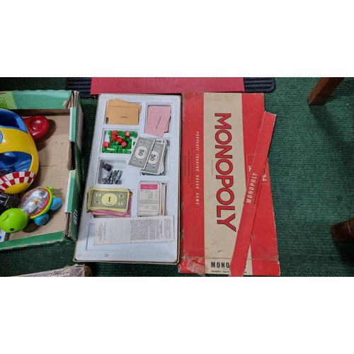 112 - Large quantity of various games inc vintage board games inc a Monopoly game along with a quantity of... 