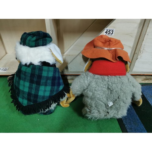 453 - 2x Womble plush soft toys from Filmfair 1990, Orinoco and Great uncle Bulgaria.