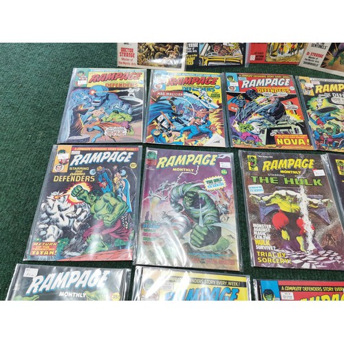 144 - Quantity of x12 Rampage Weekly comic magazines from 1977 to 1978 along with 12x Rampage monthly comi... 