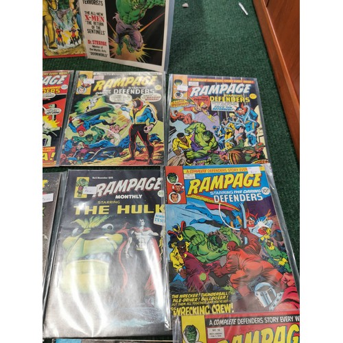 144 - Quantity of x12 Rampage Weekly comic magazines from 1977 to 1978 along with 12x Rampage monthly comi... 