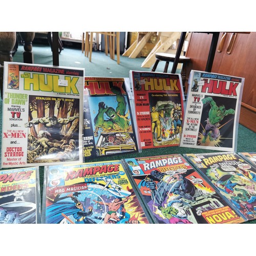 144 - Quantity of x12 Rampage Weekly comic magazines from 1977 to 1978 along with 12x Rampage monthly comi... 