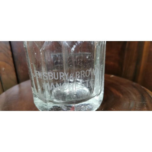 238 - J&B Jewsbury & Brown Ltd vintage glass soda syphon. Measures 32.5cm height.