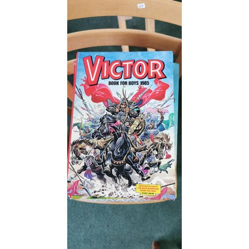 244 - Large qty of Victor Book For Boys annuals, Warlord - For Boys annuals & Hotspur Book For Boys. All t... 