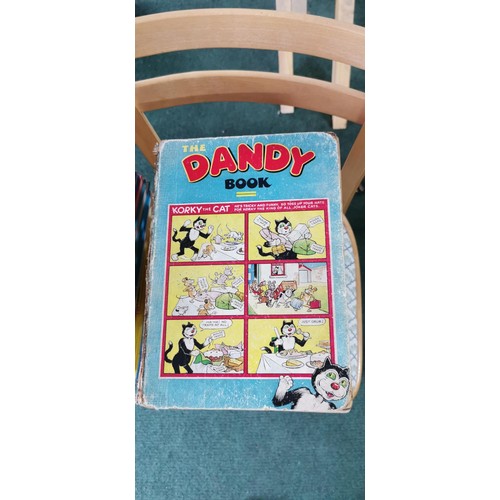 247 - Large qty vintage Beano & Dandy & Desperate Dan annuals inc. Dandy Beano Fifty Years of Fun Book, An... 