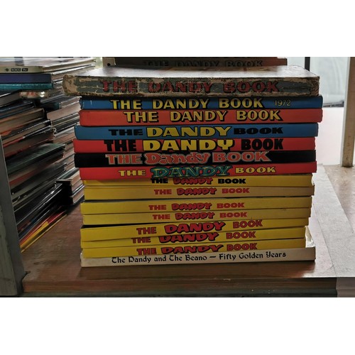 247 - Large qty vintage Beano & Dandy & Desperate Dan annuals inc. Dandy Beano Fifty Years of Fun Book, An... 