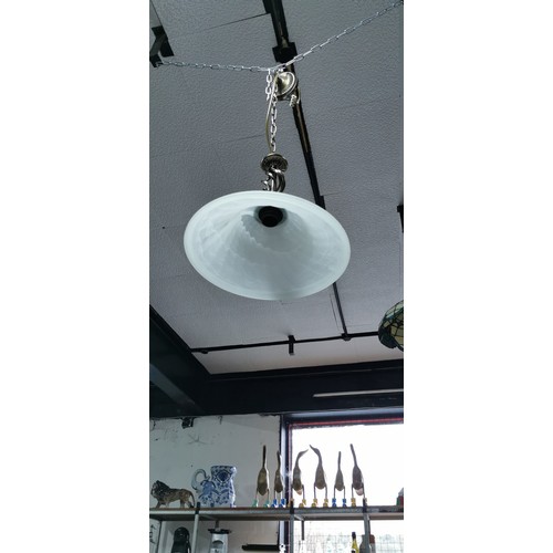 538 - Traditional ceiling lamp fitting with opaque shade of  35cm