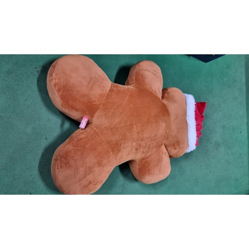 17 - Giant as new with tags gingerbread man soft toy by Christmas Soft toys, height to top of head of 80c... 