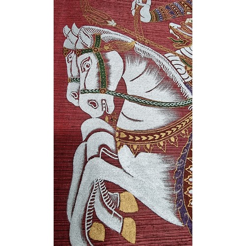 60 - Vintage Balinese hand painted silk picture well executed brought back many years ago always been sto... 