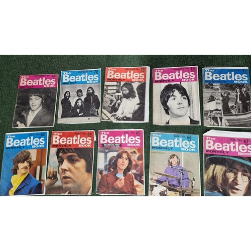 64 - Quantity of 30x rare collectable The Beetles monthly books all from the 1960's with issue 44 to 76 w... 