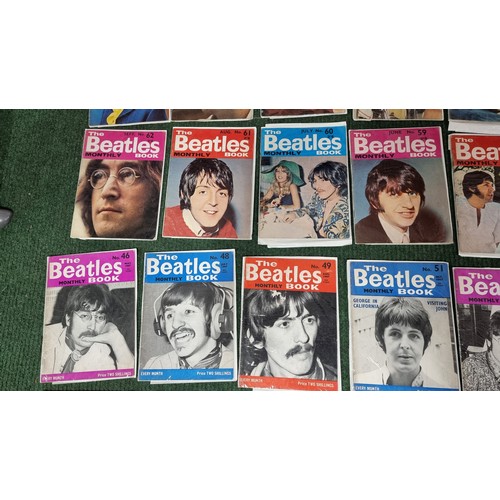 64 - Quantity of 30x rare collectable The Beetles monthly books all from the 1960's with issue 44 to 76 w... 