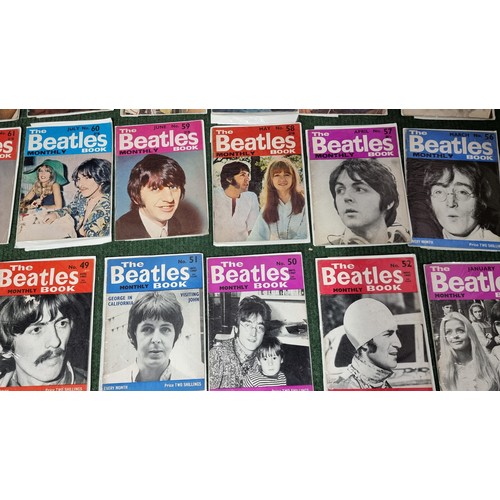 64 - Quantity of 30x rare collectable The Beetles monthly books all from the 1960's with issue 44 to 76 w... 