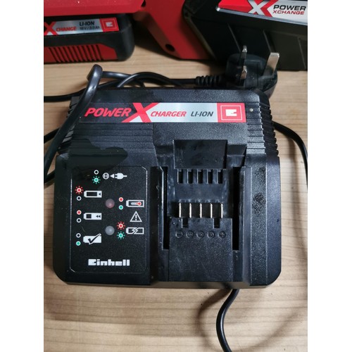 121 - Boxed 18V Ozito Power X Change battery operated cordless chainsaw. 250mm bar & chain. Complete with ... 