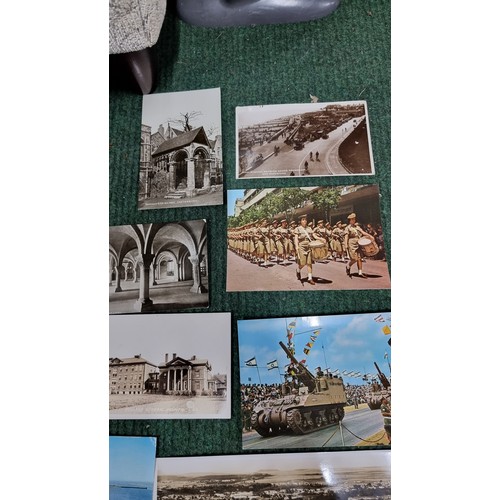 65 - Large quantity of various vintage postcards mostly of Israel also inc interesting ephemera and slide... 